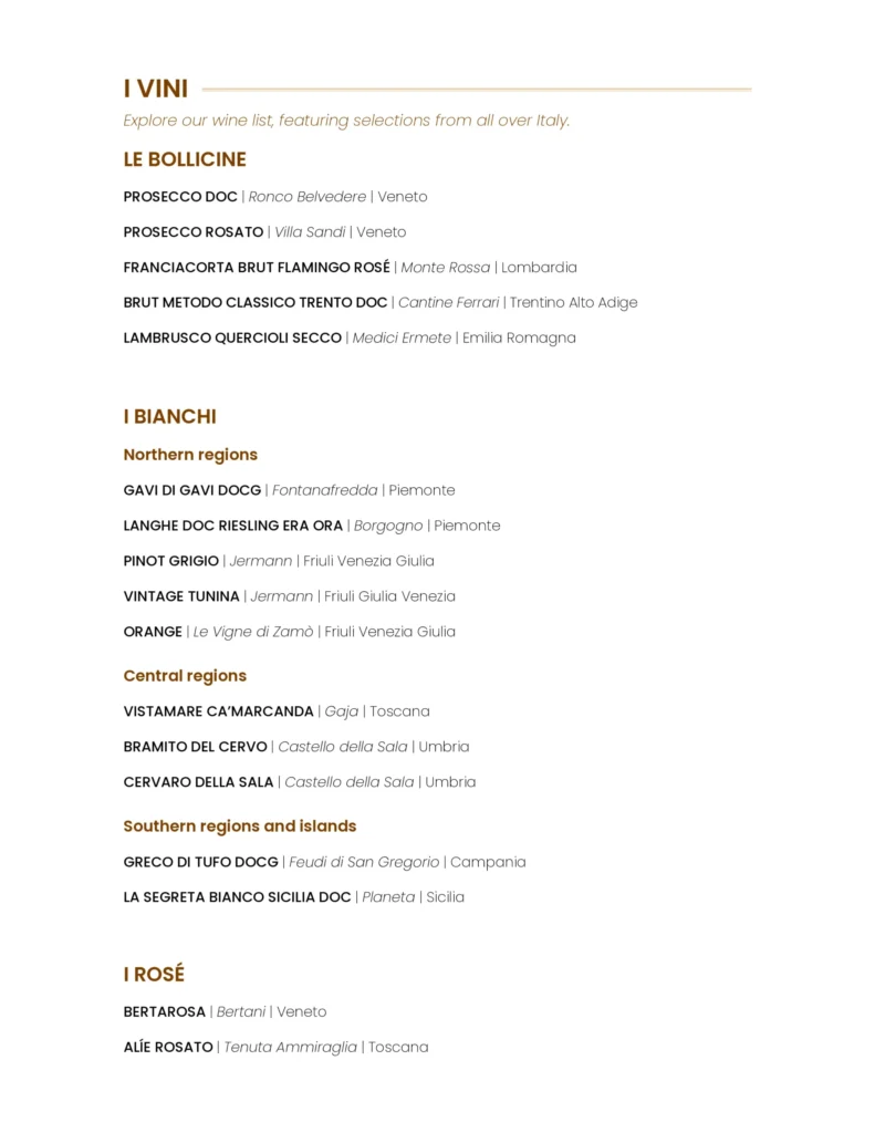 MSC Eataly Menu Page 9