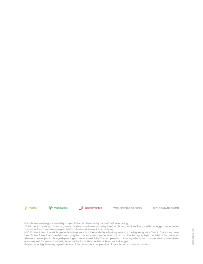MSC Eataly Menu Page 11