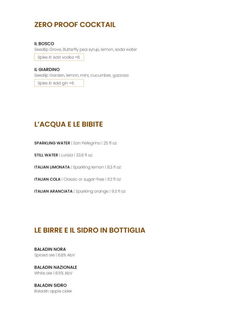MSC Eataly Menu Page 3
