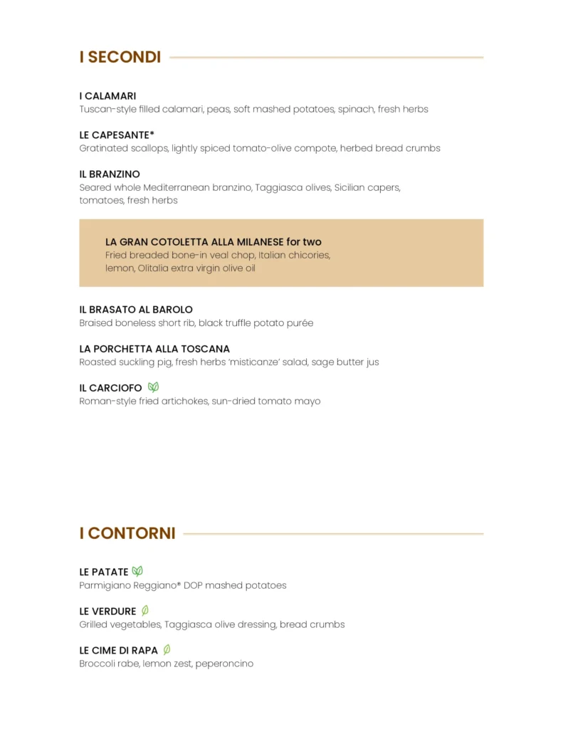 MSC Eataly Menu Page 8
