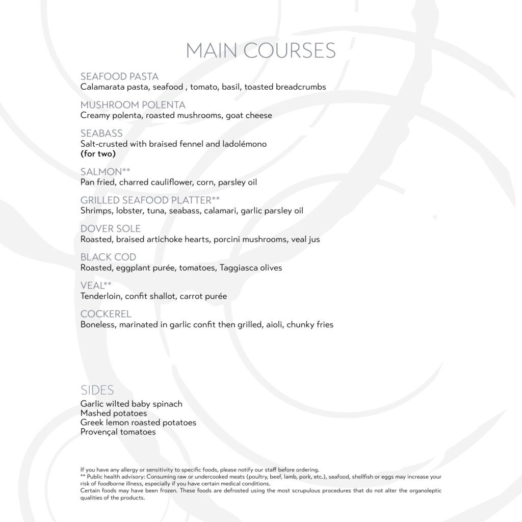 Ocean Cay Menu Page 4