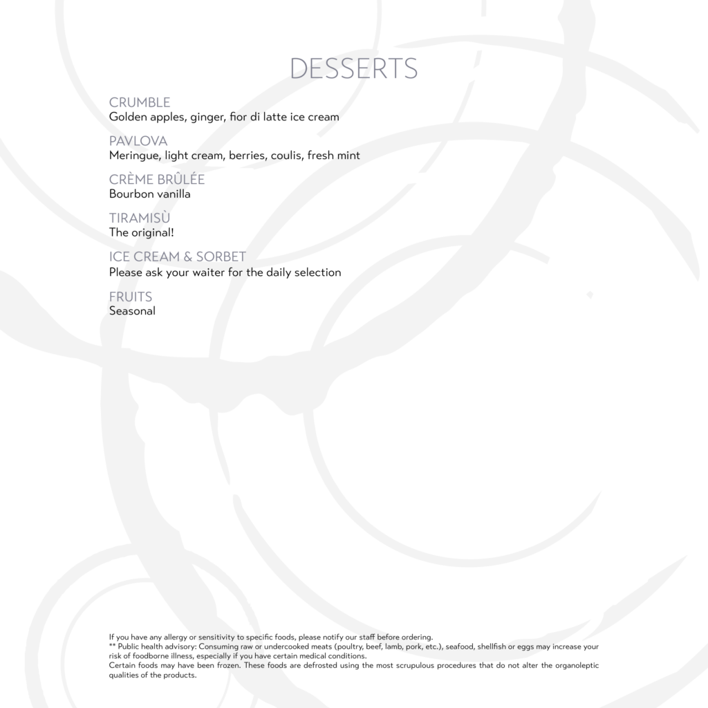 Ocean Cay Menu Page 5