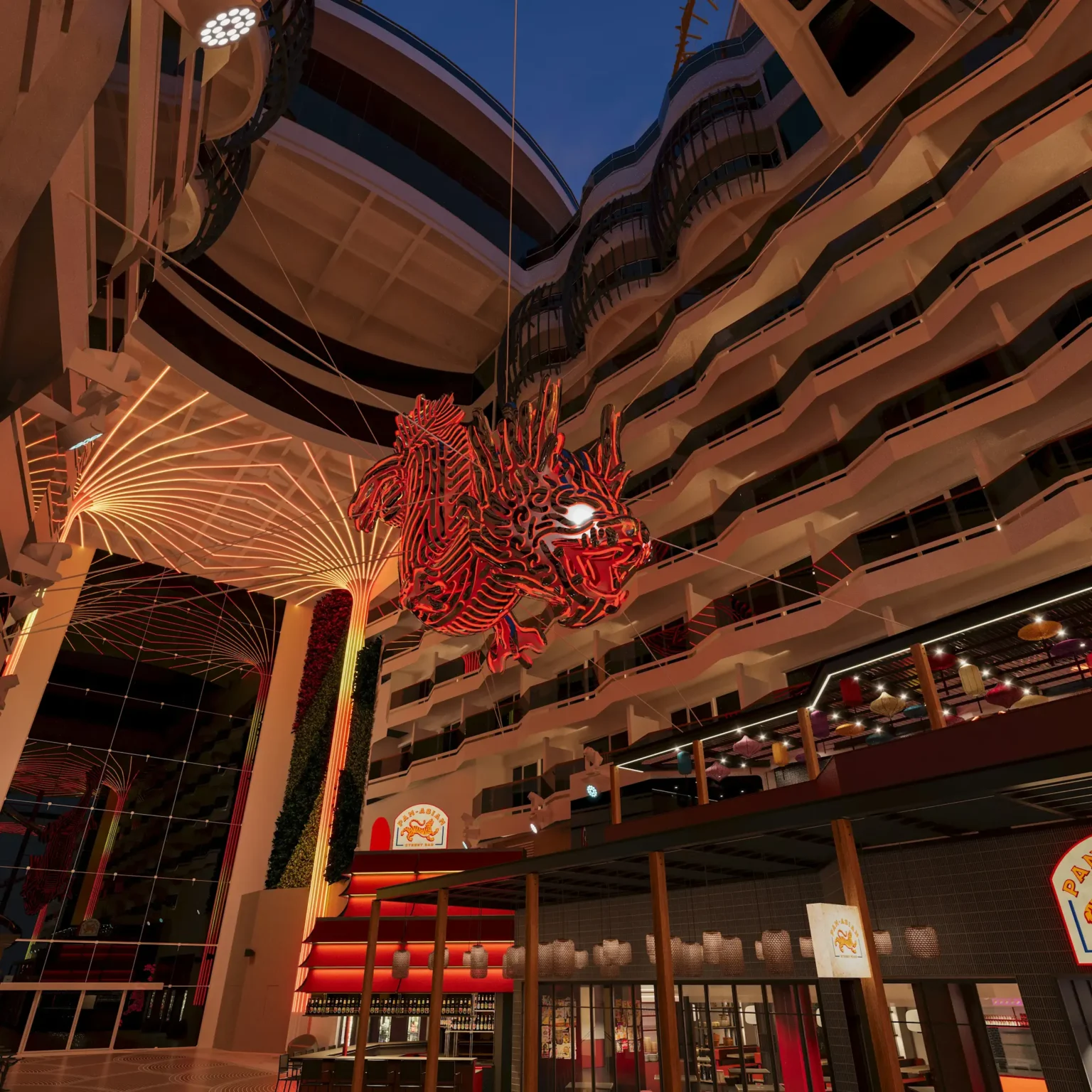 MSC World Asia Dragon Sculpture