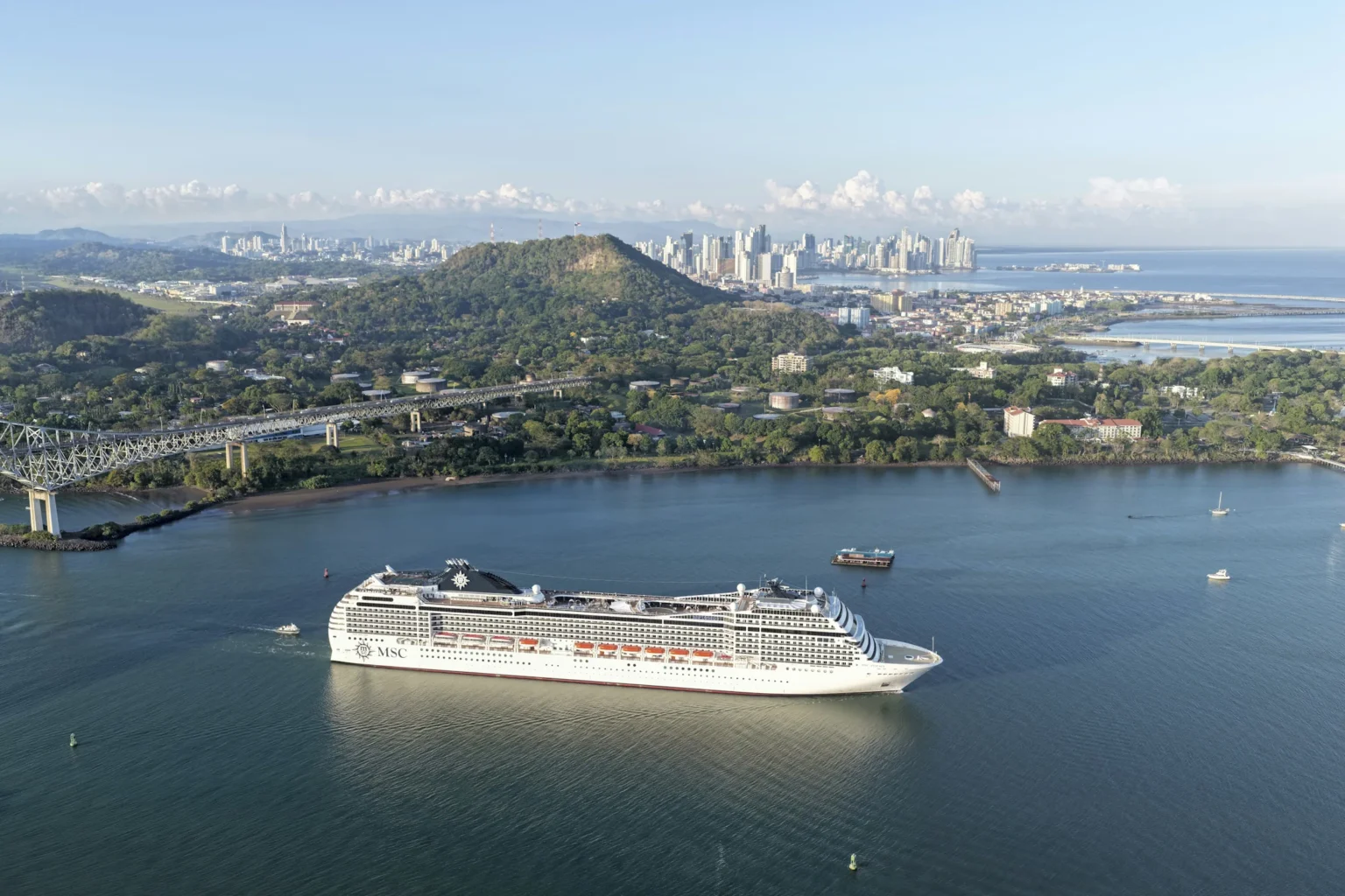 MSC Poesia Leaving Panama Canal