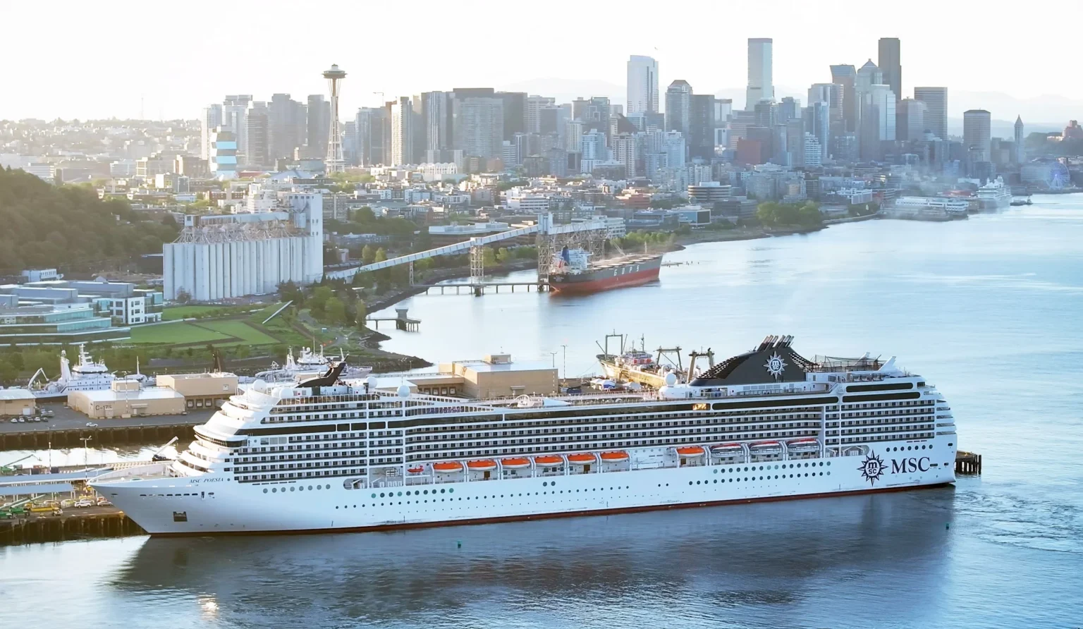 MSC Cruises Launches Digital Remote Check-In for Seattle Embarkations MSC Poesia in Seattle Port